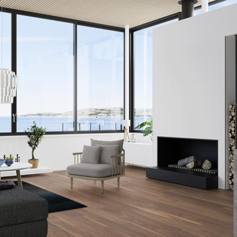 oak american walnut live -plank